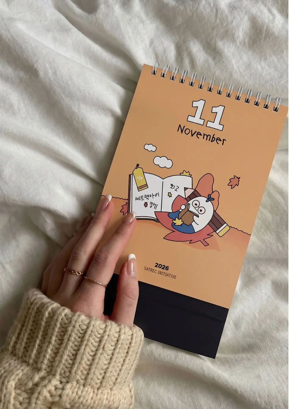 트윈링 탁상달력 화이트
